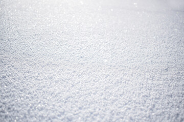 cool graphic structure of fluffy snow, snowy land, i.e. winter on a beautiful sunny and cold day. 