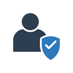 user profile Protected icon sign symbol	