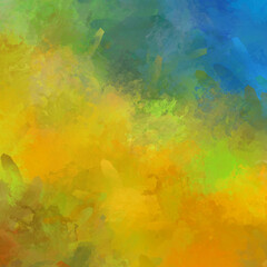 Obraz na płótnie Canvas Painted composition with vibrant brush strokes. Textured colorful painting. Paint brushed wallpaper.