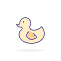 Duck icon in filled outline style.