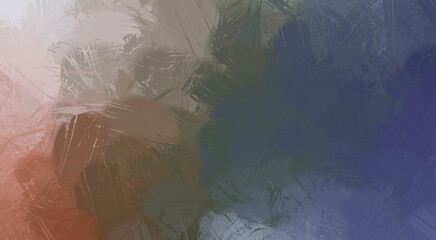 Wild Brushstrokes. Brushed Painted Abstract Background. Brush stroked painting. Strokes of paint. 2D Illustration.