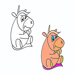 Cartoon character Unicorn doodle