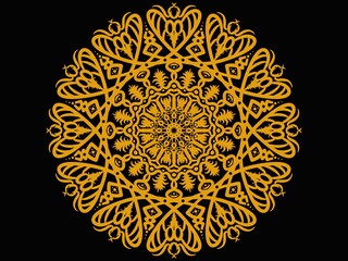 Mandala ornament creative work. Digital art illustration