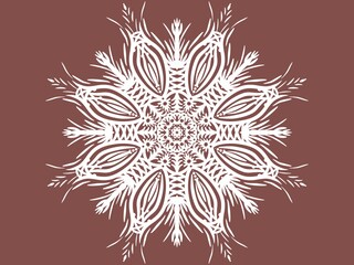 Mandala ornament creative work. Digital art illustration
