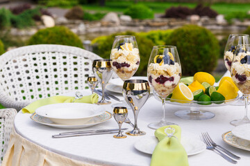Richly decorated Banquet table