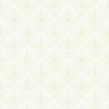 Seamless pattern in art Deco style. Decorative illustration of a palm tree, vintage ornament in vector. Wallpaper or elegant fabric © Larisa