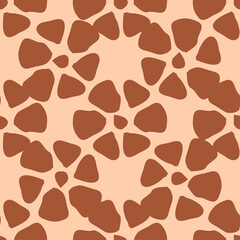 Giraffe fur seamless pattern, tropical animal skin texture