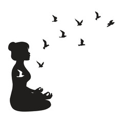 woman practicing yoga