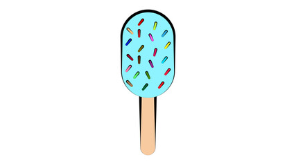 Ice cream flat icon. Icecream cone illustration isolated