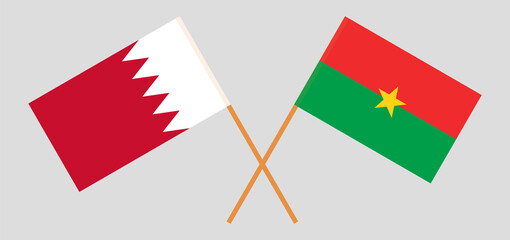 Crossed flags of Bahrain and Burkina Faso