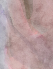 Modern painting of soothing brush strokes resembling alcohol inks. Watercolor abstract painting with pastel colors for poster, wall art, banner, card, book cover or packaging.
