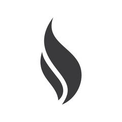Naklejka premium Fire Flame icon. Bonfire Silhouette vector illustration on white background.