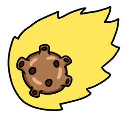 Stylized Cartoon Falling Meteor