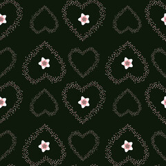 Seamless simple pattern. Hearts