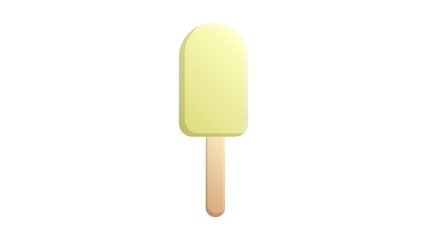 ice cream on a white background, illustration. appetizing, sweet, milky dessert. popsicle in white chocolate on a stick. appetizing sweet dessert for children and adults