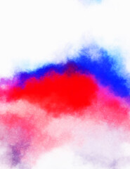 Watercolor painted background. Abstract Illustration wallpaper. Brush stroked painting. 2D Illustration.