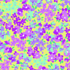 Floral seamless pattern. Hand drawn. For textile, wallpapers, print, wrapping paper. Vector stock illustration.