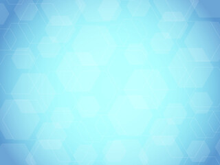 Abstract medical pattern, or technology background with hexagons, blue figures vector backdrop, wallpaper with texture