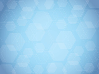 Abstract medical pattern, or technology background with hexagons, blue figures vector backdrop, wallpaper with texture