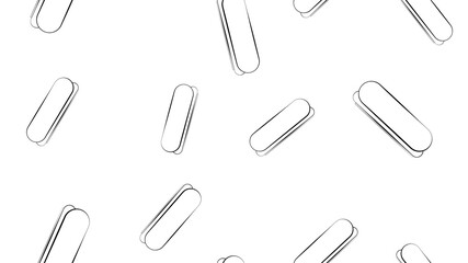 hot dog on white background, illustration, pattern. sausage sandwich, stuffed, appetizing bun. black and white illustration in pencil style