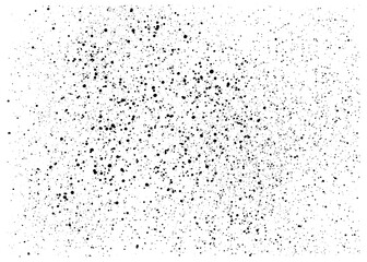 Black spots, drops, and splashes made by ink. Grunge shapes and silhouettes for your design.