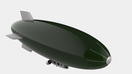 Airship isolated on background. 3d rendering - illustration  © Elena