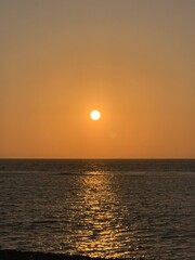 sunset over the sea