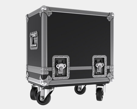 Musical equipment box isolated on background. 3d rendering - illustration	