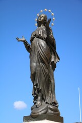 Statue at Rotunda of Mosta in Mosta on the island of Malta