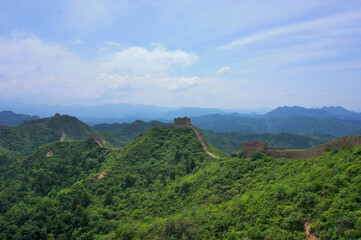 Naklejka premium The Great Wall of China. Jinshanling and Gubeikou Great Wall of China.