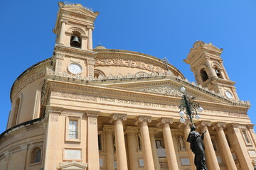 Fototapeta na wymiar Rotunda Santa Marija Assunta in Mosta on the island of Malta