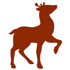 graceful walking deer with small heart-shaped antlers