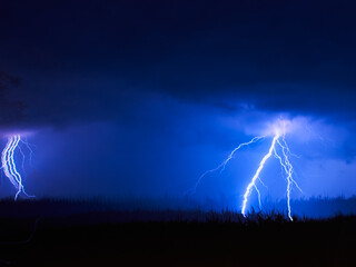Obraz na płótnie Canvas lightning in the night