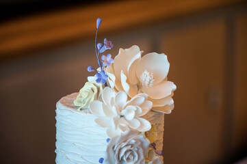 Beautiful Colorful Sweet Wedding Cake Cupcake Decor Closeup Image at Event Space