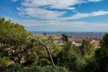 Fototapeta na wymiar Spain, Barcelona - panoramic view of city 