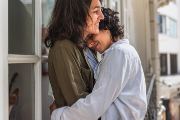 Affectionate Lesbian Couple Portrait