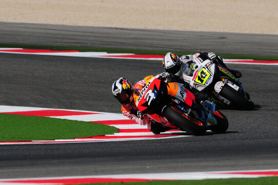 Misano - ITALY, 5 September 2009:  Spanish HONDA Repsol rider Dani Pedrosa at 2009 GRAN PREMIO CINZANO DI SAN MARINO E DELLA RIVIERA DI RIMINI on Misano World Circuit in Italy.