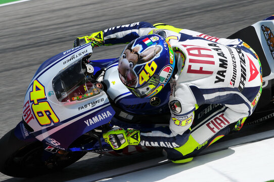 Misano - ITALY, 5 September 2009:  Italian Yamaha rider Valentino Rossi at 2009 GRAN PREMIO CINZANO DI SAN MARINO E DELLA RIVIERA DI RIMINI on Misano World Circuit in Italy.