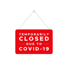 Closed sign with the text: 