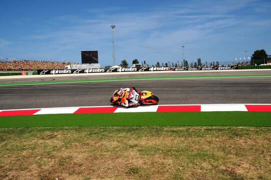 Misano - ITALY, 5 September 2009:  Italian Honda Repsol rider Andrea Dovizioso at 2009 GRAN PREMIO CINZANO DI SAN MARINO E DELLA RIVIERA DI RIMINI on Misano World Circuit in Italy.