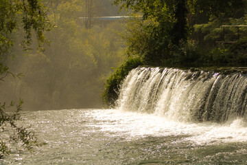 beautiful waterfall on a very beautiful river
