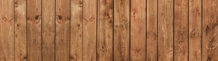Naklejka premium old brown rustic dark wooden texture - wood timber background panorama long banner 