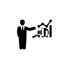 Business management black color icon