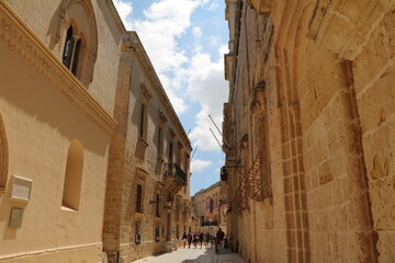 Narrow old lane in Mdina, Malta