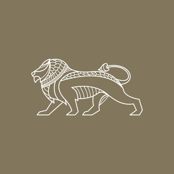 Animal lion, creative design vector