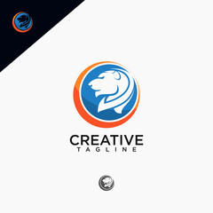 Lion logo, creative design vector