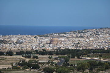 Fototapeta premium View from Mdina to Mosta, Malta