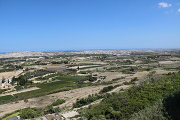 Fototapeta na wymiar View from Mdina, Malta