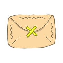 Vector illustration, isolated object, envelope on a white background. Simple flat style.
