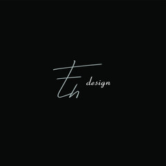 Eh design initial logo isolated black